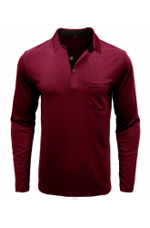 Europe and the United States men's long-sleeved lapel t-shirt foreign trade men's POLO shirt cross-border autumn and winter undershirt Polos wholesale