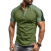 Cross-border men's short-sleeved stand-up T-SHIRT European and n men's Outdoor Sports Henry shirt foreign trade fitness shirt T-shirt