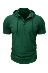 Cross-border men's sports fitness men's short-sleeved t-shirt European and n Hoodie Jacket Foreign Trade n Henley Shirt Wholesale