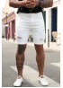 White Slim-fit Ripped Men's Jean Shorts