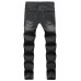 Grey Men's Ripped Zipper Jeans