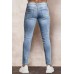 Sky Blue USA Flag Distressed Stretchy Ripped Hole Denim Pants