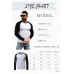 Black Men's Letter Print Raglan Long Sleeve Slim-fit Top