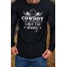 Black COWBOY Take Me Away Pleated Men's Long Sleeve Top