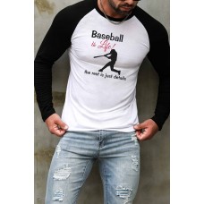 Black Baseball Is Life Mens Graphic Tee