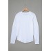 White Slim Fit Rib Raglan Sleeve Men's Top