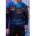 Men's 3D Halloween Pumpkin Print Knit Long Sleeve T-Shirt