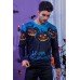 Men's 3D Halloween Pumpkin Print Knit Long Sleeve T-Shirt