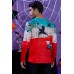 Men's Halloween Flying Bird Car Print Long Sleeve Knit T-shirt