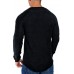 Men's Heart Letter Print Slim-fit Long Sleeve T-shirt