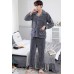 Grey Flannel Waffle Pajamas Set