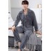 Grey Flannel Waffle Pajamas Set