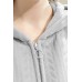 Grey Men's Flannel Zip Hooded Nightgown