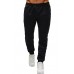 Dark Gray Color Block Zipper Hoodie and Drawstring Joggers Men's Set