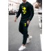 Two-piece Skull Print Men's Pullover and Joggers Set