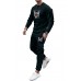 Black Two-piece Men's Pullover and Joggers Set