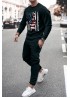 American Flag Long Sleeve Top and Joggers Men's Sports Suit