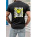 Black WILD CHILD Graphic Print Slim-fit Men's T-shirt