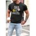 Black Dad Of Ballers Baseball Graphic Print Men's T Shirt