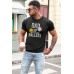 Black Dad Of Ballers Baseball Graphic Print Men's T Shirt