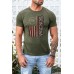 Green Vintage USA Flag 1776 Patriotic Mens T Shirt