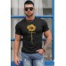 Black Sunflower Faith Graphic Mens T Shirt