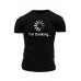 Black I'm Thinking Letter Graphic Print Slim Fit Men's T Shirt