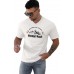 White See Beautiful Scenery Mountains Print T Shirt for Men