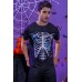 Halloween Skeleton 3D Print Short Sleeve Men's Graphic Tee