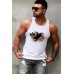 White American Flag Figure Print Men's Tank Top